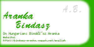 aranka bindasz business card